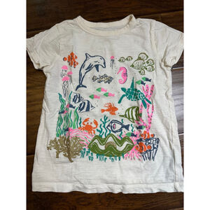Girls' Crewcuts T-Shirt, Size S (6-7) Ocean Sealife
